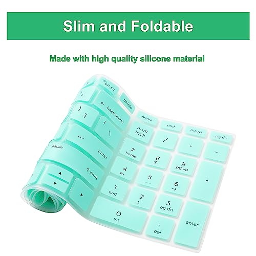 uxcell Silicone Keyboard Cover Protector for HP Pavilion 15 Laptop, Ultra Thin Protective Laptop Keyboard Cover Film Accessories, Turquoise