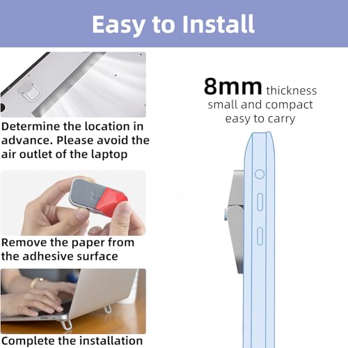 Portable Laptop Stand Zinc Alloy Anti-Slip Keyboard Riser Suitable for 10-17 Inches Laptops, Silver - color: Silver
