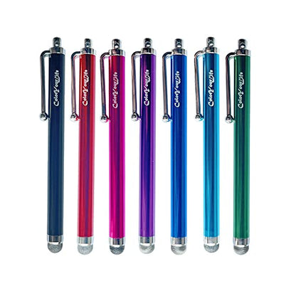 7 Pack Micro-Knit Hybrid Fiber Tip Universal Capacitive Stylus Pens for iPad,iPhone, Android Smart Phone, Tablet Laptop and Cleaning Cloth