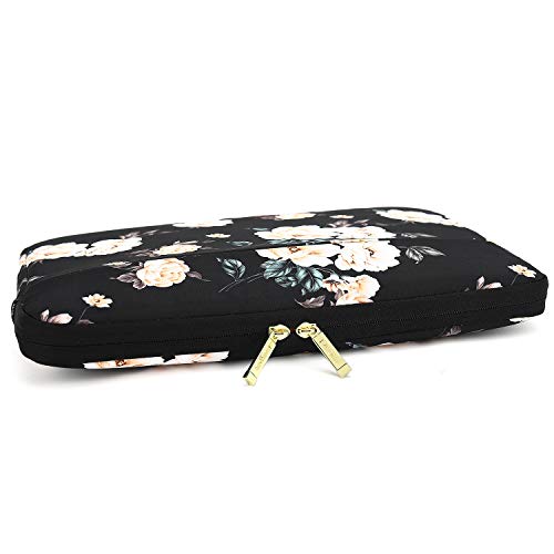 15 inch Laptop Sleeve, Compatible with MacBook pro 15.4 ，MacBook Air 15.4 MacBook pro 16 and 15.6 inch Notebook Computer, Water Repellent Laptop Bag,Shockproof case(15-15.6 inch, Black Peony) - color: Black Peony, size: 15-15.6 inch