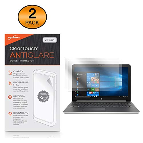 BoxWave Screen Protector Compatible with HP Notebook (15-DA0032WM) (15.6 in) - ClearTouch Anti-Glare (2-Pack), Anti-Fingerprint Matte Film Skin