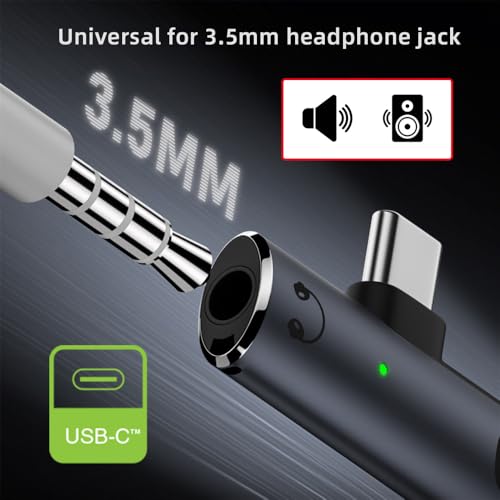 cablecc USB-C Type-C to 100W PD Power & 3.5mm Audio DAC AUX Music 16bit 48kHz Adapter for Laptop Tablet Phone - style: PD 100W +DAC Audio 3.5mm