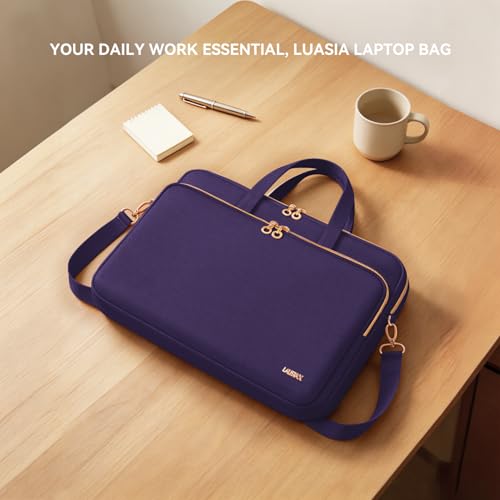 Laptop Case Bag Women Men Computer Sleeve Compatible with MacBook/Dell/HP/Acer/ASUS, Waterproof Shoulder Carrying Briefcase, Violet, 17-17.3 Inch - color: Violet, size: 17.3 inch