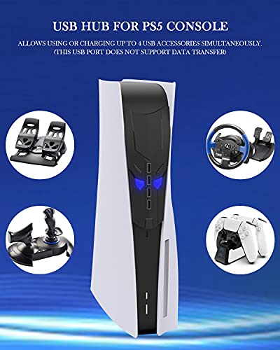4-Port USB Hub for PS5, High-Speed Splitter Expander Adapter Extension for PS5/PS4/PS3, Xbox One/360, Xbox Series, Switch, PC, Tablet, Mac, Mouse, Keyboard With USB Station