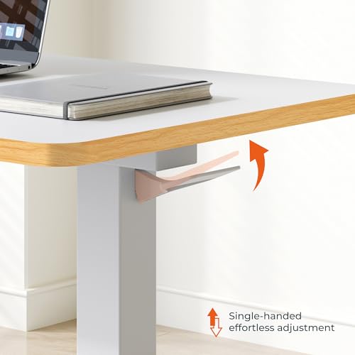 28'' Medical Overbed Bedside Table with Wheels,Rolling Table | 28''x16'' White Pneumatic Tilting Desktop,Overbed Bedside Table with Hidden Casters for Hospital Use - color: White, size: Small
