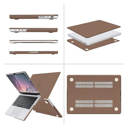 MOSISO Compatible with MacBook Pro 14 inch Case M5 2026 M4 2025 M3 M2 M1 2024-2021 A3427 A3426 A3434 A3112 A3185 A3401 A2918 A2992 A2779 A2442,Hard Case&Keyboard Skin&ScreenFilm&Pouch, Caramel Brown - color: Caramel Brown