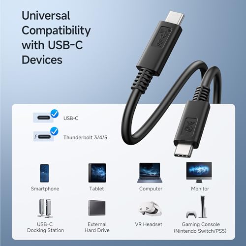 Cable Matters [USB-IF Certified] 10Gbps Gen 2 USB C Cable, 3.3ft/1m, Black | [4K@60Hz Video, 100W Charging, 10Gbps Data Transfer] USB C to USB C Gen 2 Cable - color: Black, size: 3.3 Feet
