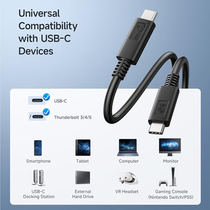 Cable Matters [USB-IF Certified] 10Gbps Gen 2 USB C Cable, 3.3ft/1m, Black | [4K@60Hz Video, 100W Charging, 10Gbps Data Transfer] USB C to USB C Gen 2 Cable - color: Black, size: 3.3 Feet
