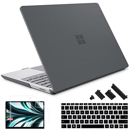 Case for Surface Laptop 5/4/3 13.5", Matte Black | Hard Shell Case with Keyboard Cover & Screen Protector. Fits Surface Laptop 5/4/3 13.5" Metal Palm Rest Models 1951/1868. - color: Matte Black