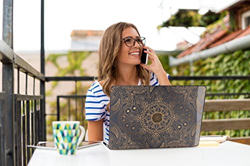 Teryeefi Compatible with MacBook Air 13 inch Case M1 Chip A2337 A2179 A1932 Retina Display Touch ID (A2018 2019 2020 Release), Plastic Hard Shell & Keyboard Cover & Screen Protector,Gold Mandala - color: Gold Mandala