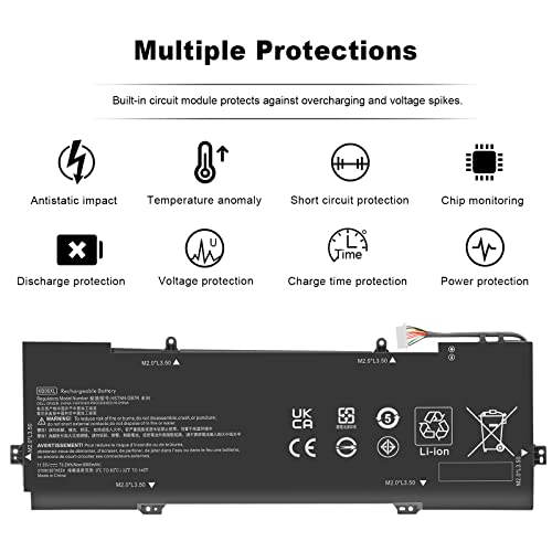 TREE.NB Spare Battery for HP Spectre X360 15-BL002XX 15-BL001NG 15-BL075NR Z6K96EA Z6L01EA Z6L02EA 2PG91EA, Spectre X360 15T-BL00 2017 HSTNN-DB7R TPN-Q179 902401-2C1 902499-855 902499-856 KB06XLP - size: 12.76x4.06x0.2inch KB06XL