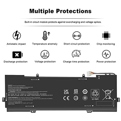 TREE.NB Spare Battery for HP Spectre X360 15-BL002XX 15-BL001NG 15-BL075NR Z6K96EA Z6L01EA Z6L02EA 2PG91EA, Spectre X360 15T-BL00 2017 HSTNN-DB7R TPN-Q179 902401-2C1 902499-855 902499-856 KB06XLP - size: 12.76x4.06x0.2inch KB06XL