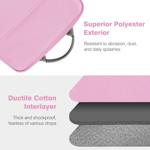 Dadanism 9-11 Inch Tablet Sleeve Bag Carrying Case with Shoulder Strap | Fits iPad (A16) 11", iPad 10th Gen 10.9", iPad Air M4/Pro M5 11", iPad 9/8/7th 10.2", Galaxy Tab A11+ Plus 11", Flowers Pink - color: Flowers Pink, size: 9-11 Inch