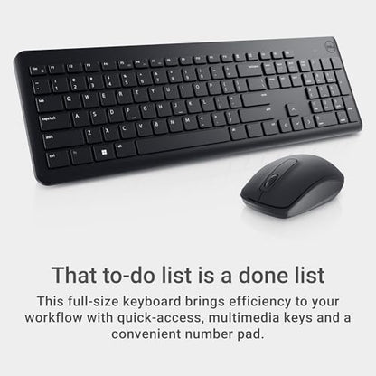 Dell Keyboard and Mouse KM3322W Us English USB Plunger Wireless Rf 2.40 Ghz