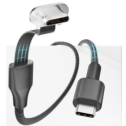 Right Angle USB C Cable 10ft, USB C 90 Degree Cable 60W Fast Charging | Flat USB C Cable, Compatible with Steam Deck, ROG Ally, Samsung S23/S22/S21, iPhone 16/15 Pro/Pro Max, MacBook - size: 10ft
