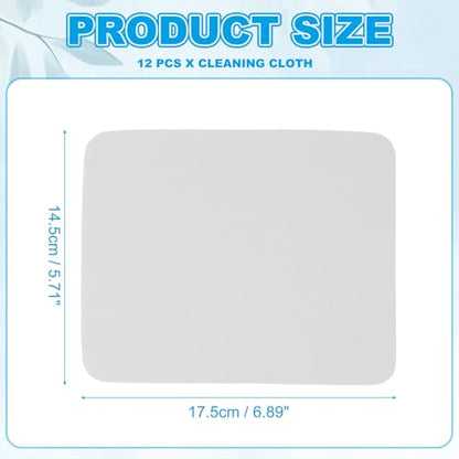 PATIKIL Glasses Cleaning Cloth 6.9" x 5.7", 12 Pcs Microfiber Eyeglasses Cleaner Cloths Soft Suede Wipe Screen for Camera Len Eyeglass Screens Phones Smart Devices, Light Gray - color: Light Gray, size: 6.9" x 5.7"
