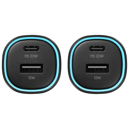 INSIGNIA USB Cables, 20Gbps High-Speed Charging & Data Sync, Braided Nylon, Compatible with MacBook, Laptop, iPhone, iPad, Android (Accessories, 32W Dual USB-C/USB-A Car Accessory (2 Pack)) - color: 32W Dual USB-C/USB-A Car Accessory (2 Pack), style: Acce