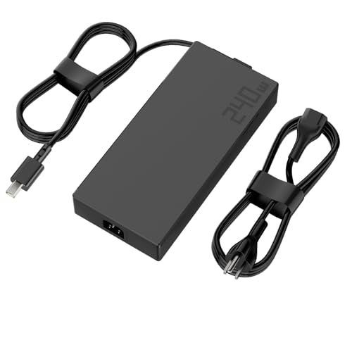 240W 20V 12A Rectangle Tip Charger Compatible with ASUS Rog Zephyrus G14 G16 GU605 GU605CW GU605M TUF Gaming A18 2025 FA808UP GamingA15 A16 F16 FA608 FA608UP Laptop Power Adapter