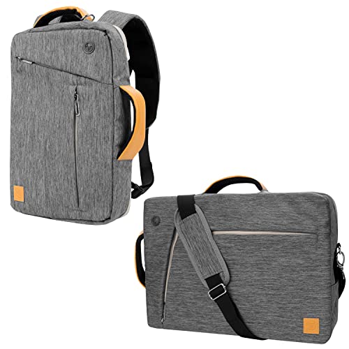 Vangoddy Slate 3-in-1 Convertible Laptop Messenger Bag for Men Women, Fits 17 17.3 Inch Laptop, Shoulder Briefcase Tote Computer Bag for Work Business Travel - Grey - color: Grey, size: 17.3-inch