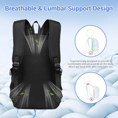 Kono Travel Laptop Backpack with USB Charging Port, Business Anti Theft Slim Sturdy Personal Item Bag, Water Resistant College Computer Daypack for Men & Women Fits 15.6 Inch Notebook, Black - color: Black
