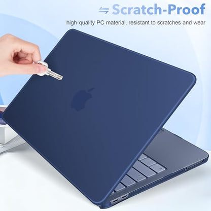 May Chen for MacBook Neo 13 inch Liquid Retina Display ((2026 Release A3404), Slim & Lightweight Protective Case with Screen Protector&Keyboard Cover&Dust Plug, Frosted Indigo - color: Frosted Indigo