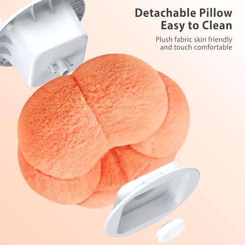 CreaDream Pumpkin Tablet Pillow Stand, Adjustable Pillow Stand for Lap Bed | Detachable Snack Bowl, Fits 4.7"-13" Kindle, Tablets, iPad, Soft Plush Fabric, for Reading and Relaxation on Bed, Couch - color: Orange