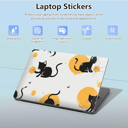 Universal Laptop Skin Sticker with 2 Wrist Pad Skins, Waterproof Scratch Resistant Vinyl Laptop Cover Decal, Cut to Fit for 11–15.6 Inch MacBook HP Dell Lenovo, Cat Pet - color: Cat Pet