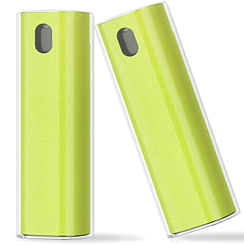 2 Pcs Fingerprint Proof Screen Cleaner,3 in 1Touchscreen Mist Cleaner Spray Wipe Cleaner Fingerprint-Proof Soft Fiber Flannel,Safe for All Phones Glasses Tablet Laptop TV Watch Screens(Green) - color: Green