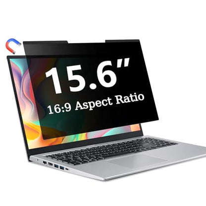 Magnetic Laptop Privacy Screen 15.6 Inch 16:9, Removable Privacy Filter | Compatible with Samsung HP Dell Asus Acer Sony Lenovo LG Thinkpad Toshiba, Anti Spy, Anti Glare, Blue Ray Reduction - size: 15.6 in 16:9 privacy screen
