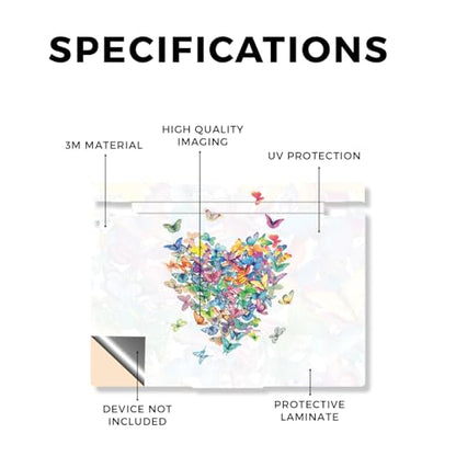Glossy Glitter Laptop Skin Compatible with Lenovo Legion 5 Gaming Laptop (15IRX9) 2024 - Wildheart - Premium 3M Vinyl Protective Wrap Decal Cover - Easy to Apply | Crafted in the USA - color: Wildheart, size: Legion 5 Gaming (15IRX9) 2024 Top Skin Only, s