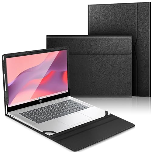 Fintie Protective Case for 14 inch HP/Lenovo/ASUS with Pocket, Black | Fits for 14'' HP 14-ee, Lenovo IdeaPad 1 Gen 7, ASUS Vivobook 14 X1404, Dell Latitude 3440 - color: Black