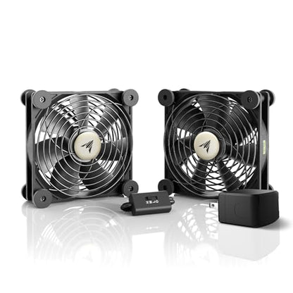 AC Infinity MULTIFAN S7-P, Quiet Dual 120mm AC-Powered Fan with Speed Control, UL-Certified for Receiver DVR PlayStation Xbox Component Cooling - size: S7-P