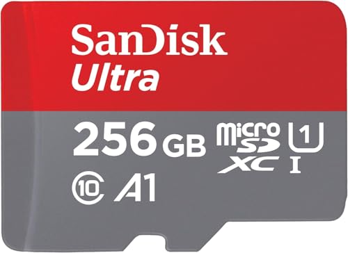 SANDISK 256GB Ultra microSDXC UHS-I Memory Card with Adapter - Up to 150MB/s, C10, U1, Full HD, A1, MicroSD Card - SDSQUAC-256G-GN6MA - size: 256GB, style: Old Version