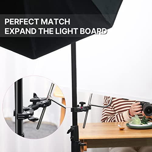 ULANZI Super Clamp Double Camera Clamp, R096 Crab Plier Clip Bracket Mount | Monitor Magic Arm Double Ball Head Adapter for Photo Studio Light Stand, Photography Reflector, Photo Boom Stand, Cross Bars