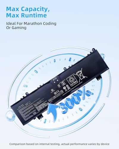 90Wh C41N2103 Laptop Battery Replacement for Asus for ROG for Zephyrus Duo 16 GX650RM GX650RS GX650RW GX650RX NR2202RM NR2202RS NR2202RW NR2202RX GX650RM-LS016W 4ICP5/63/113 15.4V High performance - style: C41N2103