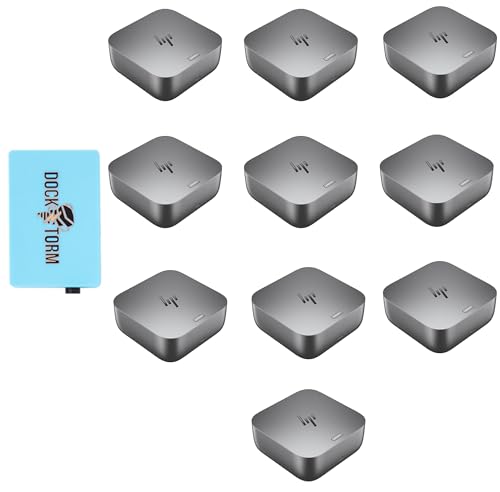 HP 100W G6 Thunderbolt 4 Dock Universal Thunderbolt/USB-C Docking Station | Bundle with DKZ Hub, Single Cable for Charging, Data Transfers to Any Brand Laptop) 9X472UT#ABA (10-Pack) - size: 10 Pack