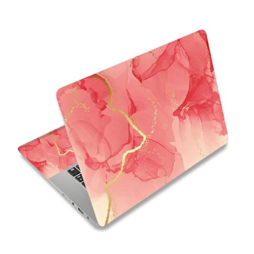 Laptop Notebook Skin Sticker Cover Decal Fits 12 13 13.3 14 15 15.4 15.6 inch Laptop Protector Notebook PC ，Protector Cover for Toshiba Hp Samsung Dell Apple Acer Leonovo Sony Asus Notebook - color: Red Marble