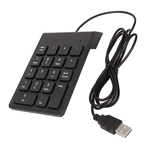 Wired Number Pad 18 Keys, Ergonomic USB Mini Numeric Keypad, Plug and Play Quiet Typing for PC Laptop Desktop, 2 Pack (2 Pack) - size: 2 Pack