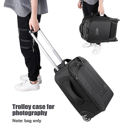Neewer Convertible Rolling Camera Backpack for SLR/DSLR Cameras and Accessories (NW3300) –Black - style: Nw3300-g