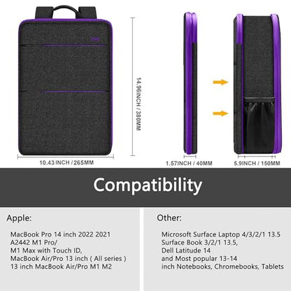 Slim & Expandable Laptop Backpack 15 15.6 16 Inch Case, Water Resistant Travel Backpack Compatible with MacBook Pro/Neo 16" 15", Dell XPS 15 16 and Most 15" 15.6" 16" Notebooks，B01PU01 - color: B01pu01, size: 15"-16"