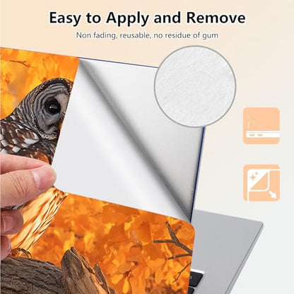 Laptop Skin Sticker Decal 15.6 Inch,12 13 13.3 14 15 15.6 in Laptop Netbook Skins for Notebook,Art Decal Removable Waterproof Scratch Resistant,Universal Vinyl Cover,Cute Owl Autumn - color: Cute Owl Autumn