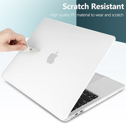 for MacBook Pro 13 inch Case 2023 2022 2021 2020 Release Model: A2338 M2/M1 A2289 A2251 with Touch Bar & Touch ID, Frosted Plastic Hard Shell Case & Keyboard Cover, Matte Clear - color: Matte Clear
