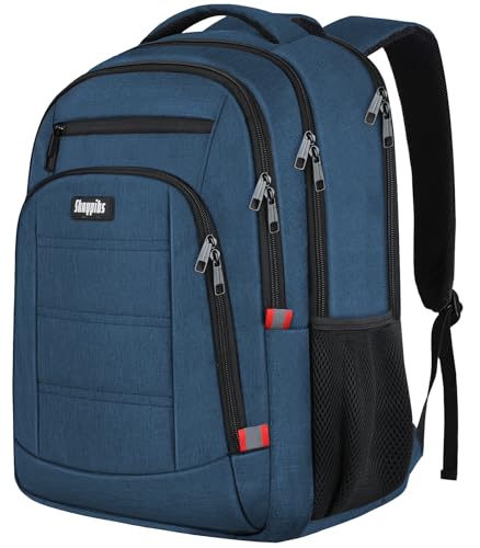 Skaypibs Travel Laptop Backpack for Men Women, 17.3 Inch Backpacks with Reinforced Straps, Water-Resistant Daypack for Work, Anti-Theft Computer Backpack,Blue - color: A5-blue, size: 17.3
