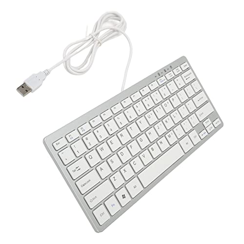 USB Wired Keyboard, 78 Keys Ultra Thin Computer Keyboard, Slim and Compact Keyboard for Laptop, Desktop, PC, Windows