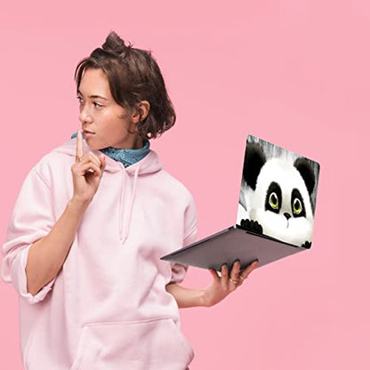 Laptop Skin Sticker,13.3 14 15 15.4 15.6 inch Laptop Skins,Universal Vinyl Decal,Dustproof Scratch Resistant Reusable Cover Protector with Free 2 Wrist Pads (Panda) - color: Panda