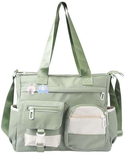 Women's Messenger Bag - Professional Crossbody Work Satchel Stylish Office Purse for Business Travel & Commuting - color: Green