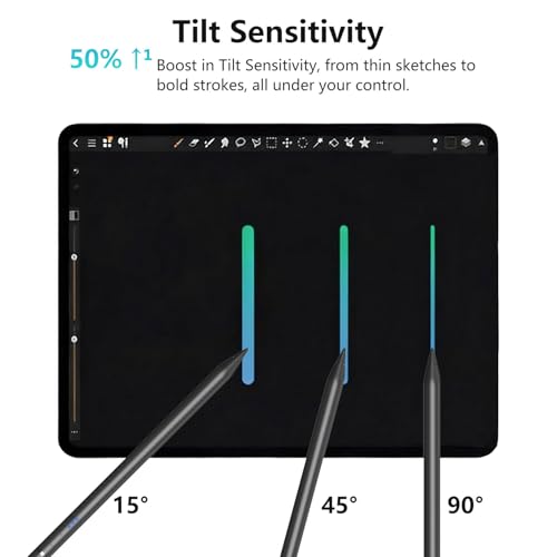 iPad Pencil 1st Generation for iPad, Stylus Pen for Pencil 2nd Generation with Magnetic Charging Tilt Sensitivity& Palm Rejection, Pencil for iPad Pro 11/12.9/13, Air, Mini Black - color: black