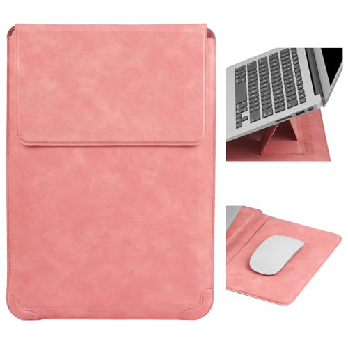 HoYiXi 13.3 Inch Laptop Sleeve Case with Stand - Compatible with MacBook Neo 2026/MacBook Air/Pro 13 (M4/M3/M2/M1 2020-2025), Surface Pro 8 2021, iPad Pro 12.9 & 13-13.3" Dell Acer Laptops,Red - color: Rose Red, size: 13-13.3'' laptop