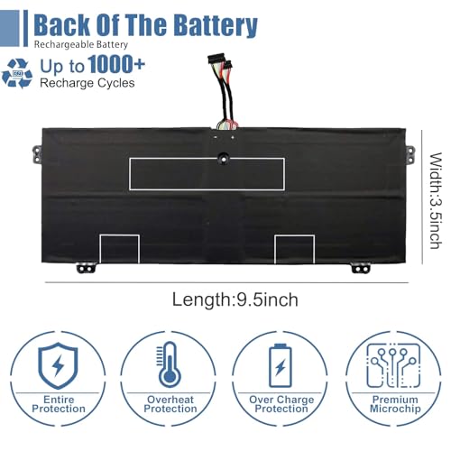 L16M4PB1 Laptop Battery 7.68V Replacement for Lenovo Yoga 730-13IWL ideapad Yoga 720-13IKB 730-13IKB Series Notebook L16L4PB1 5B10M52738 L16C4PB1 5B10M52739 5B10M52740 5B10Q38237 5B10Q38238 - size: 10.02*3.76*0.21inch L16M4PB1