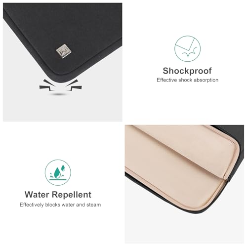 DOMISO Laptop Case Laptop Sleeve Cover for 16 inch MacBook Pro M4/M3/M2/M1 Pro/Max A3403 A3186 A2991 A2780 A2485 A2141,Compatible with 15.6 inch HP Lenovo Dell XPS 16,Black - color: Black, size: 15.6 inch